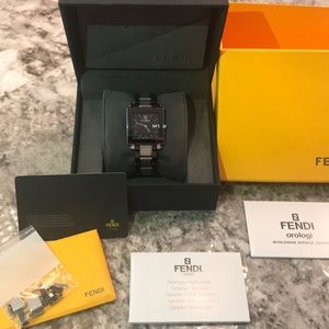 😍 Authentic FENDI Black Ceramic Watch